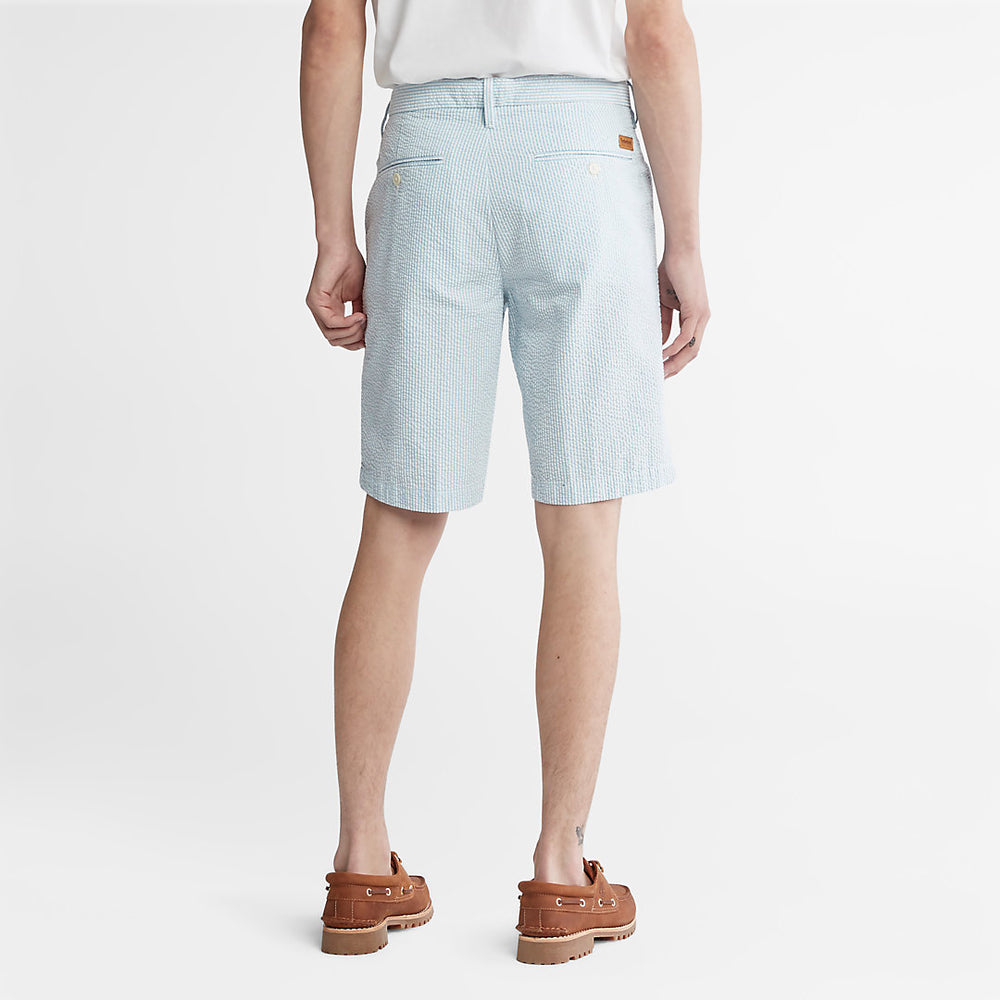 Seersucker Shorts for Men in Blue Timberland Outlet