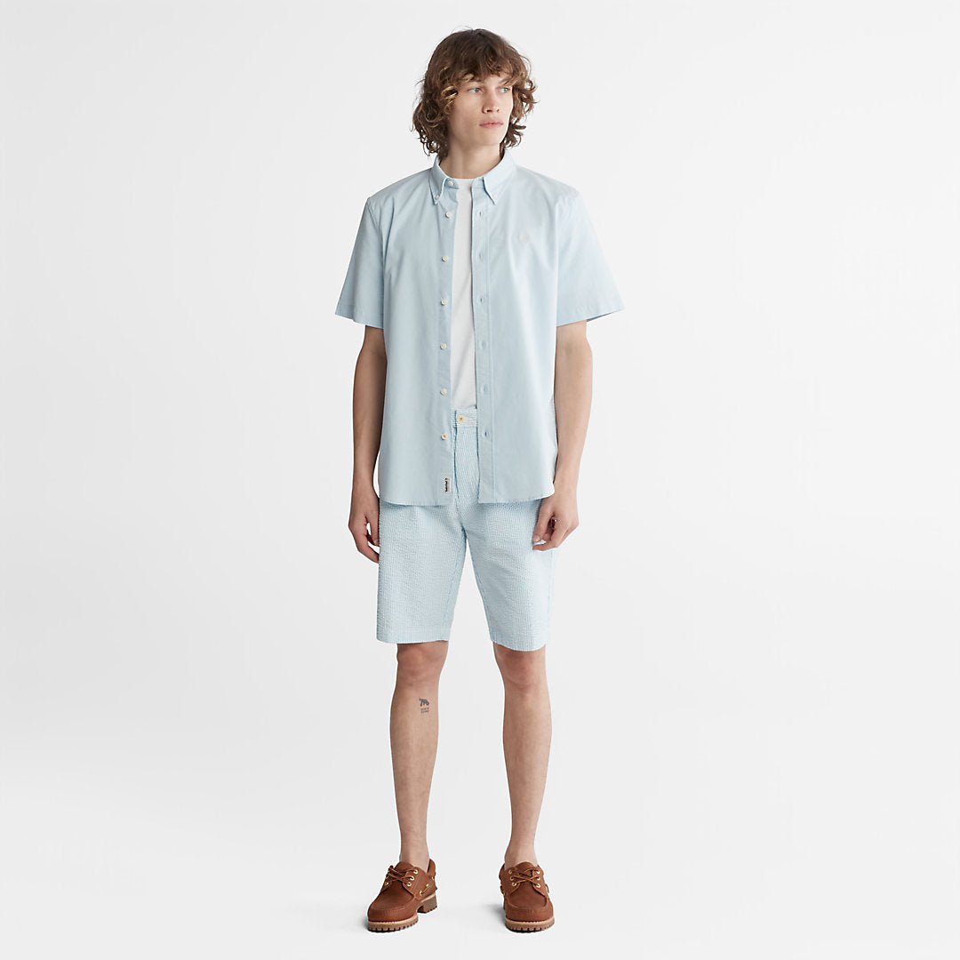 Seersucker Shorts for Men in Blue Timberland Outlet
