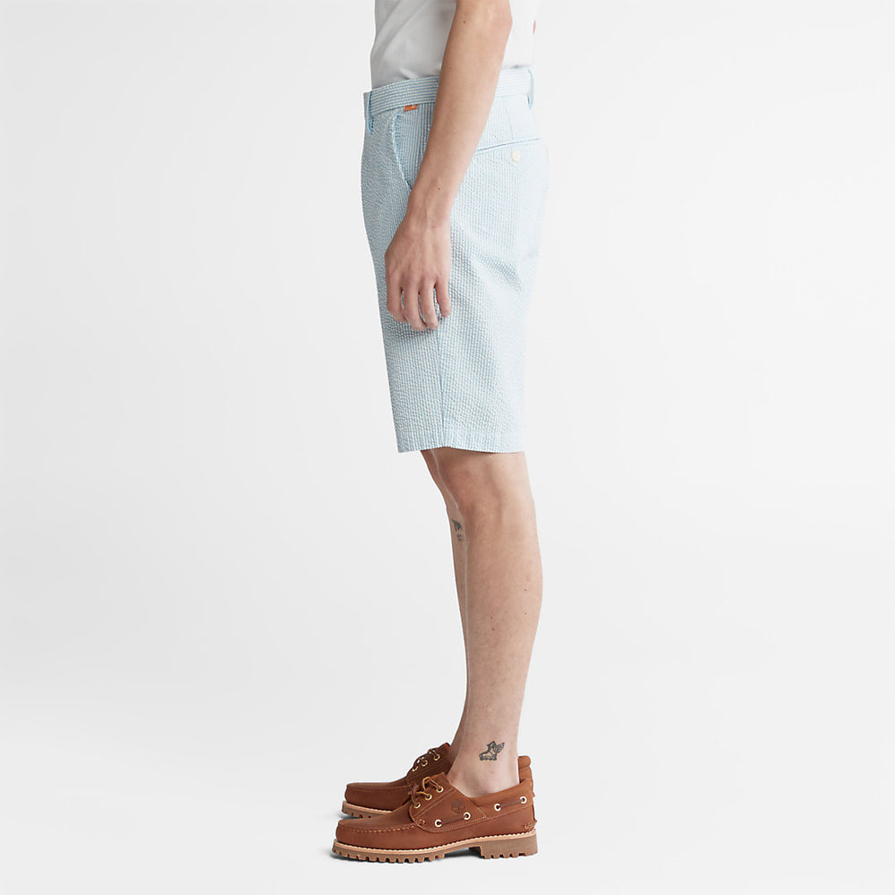 Seersucker Shorts for Men in Blue Timberland Outlet