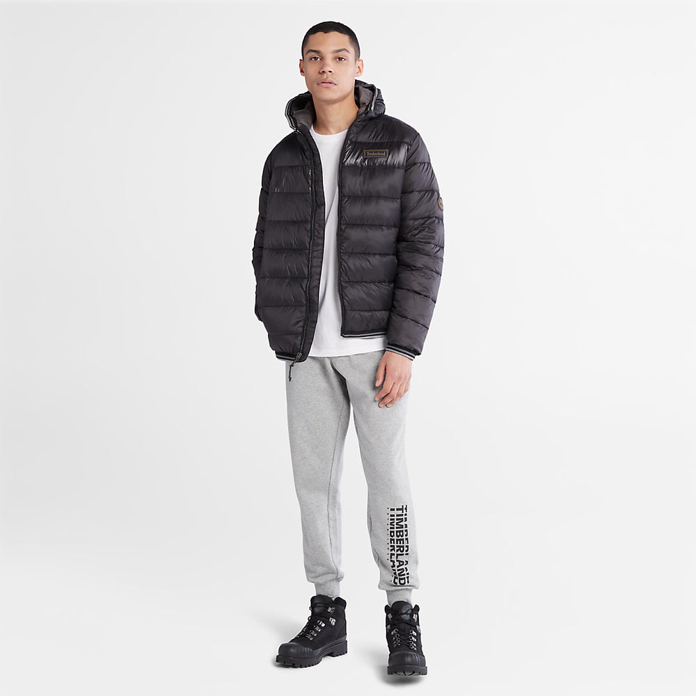 Garfield Hooded Puffer Jacket for Men in Black Timberland Discount