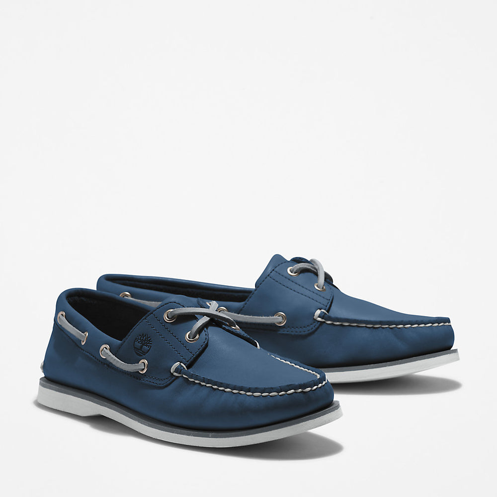 Timberland® 2-Eye Classic Boat Shoe for Men in Navy Timberland Outlet