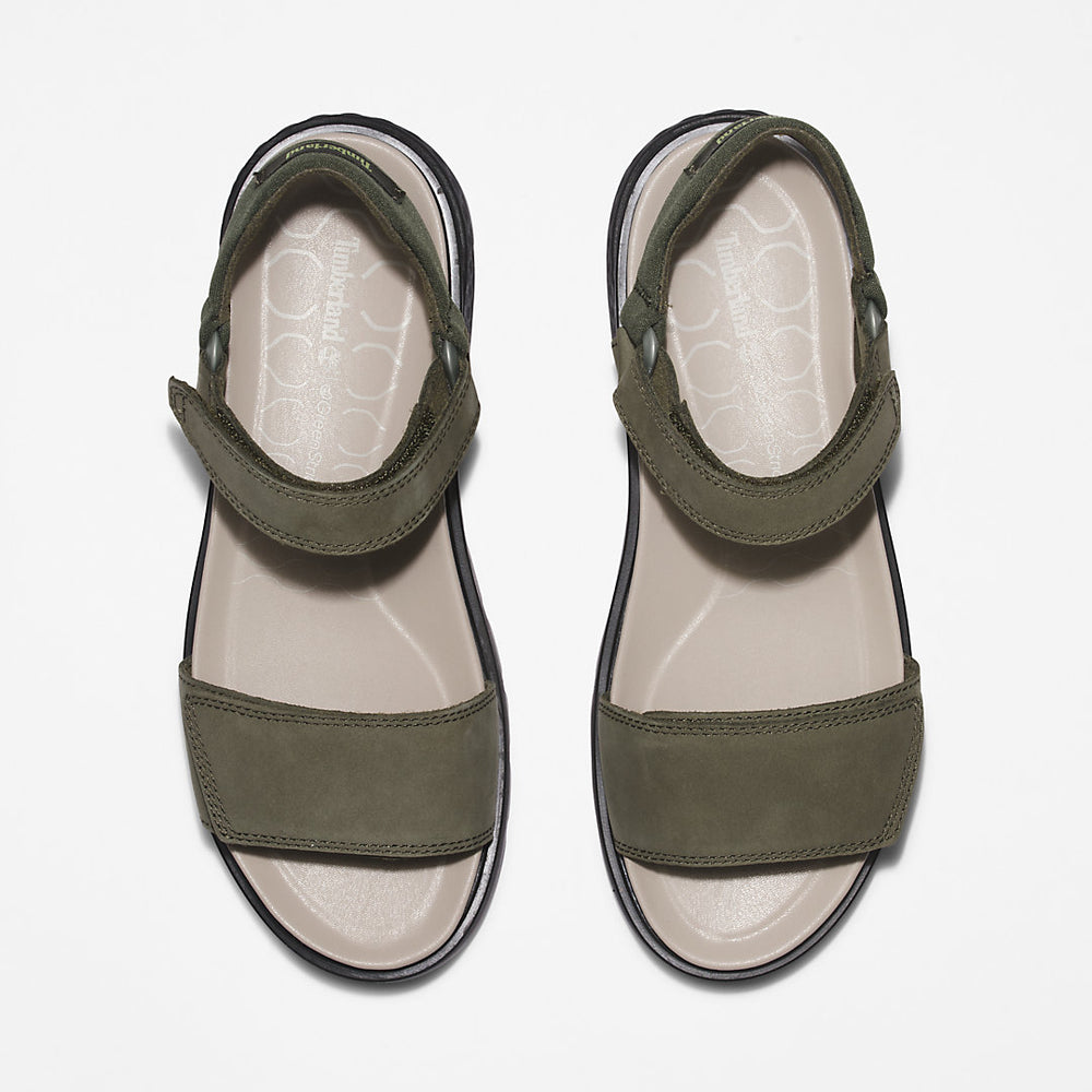Ray City Ankle Strap Sandal for Women in Dark Green Timberland US