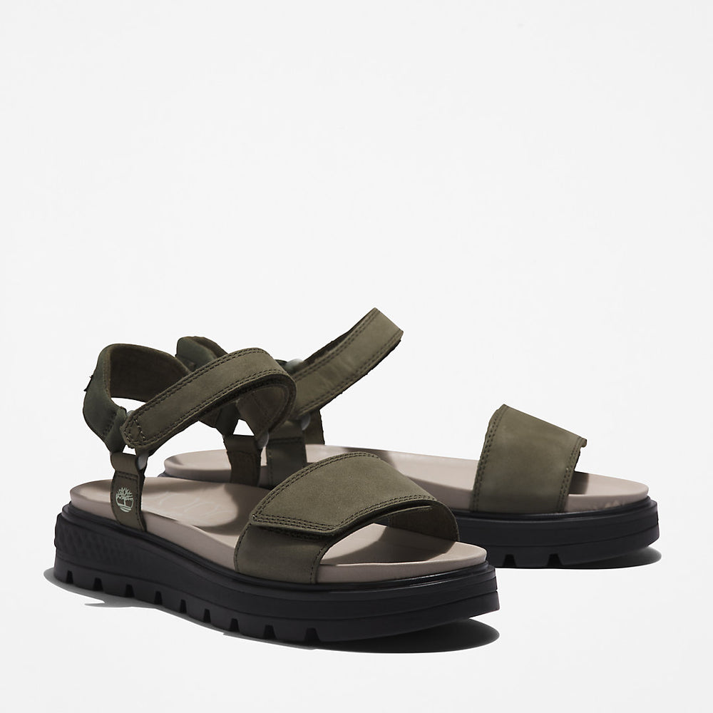 Ray City Ankle Strap Sandal for Women in Dark Green Timberland US