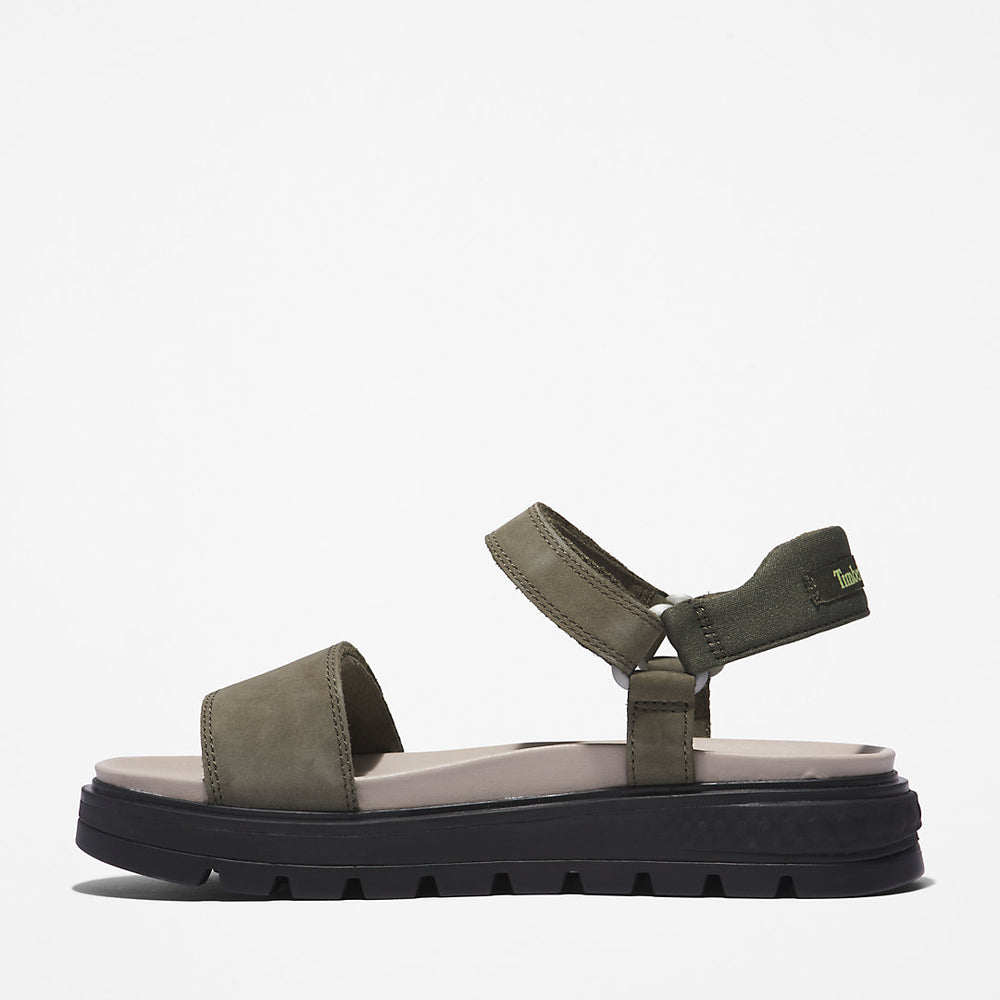 Ray City Ankle Strap Sandal for Women in Dark Green Timberland US