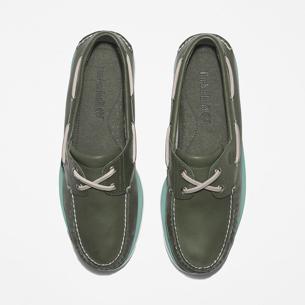 Timberland® 2-Eye Classic Boat Shoe for Men in Dark Green Timberland Sale