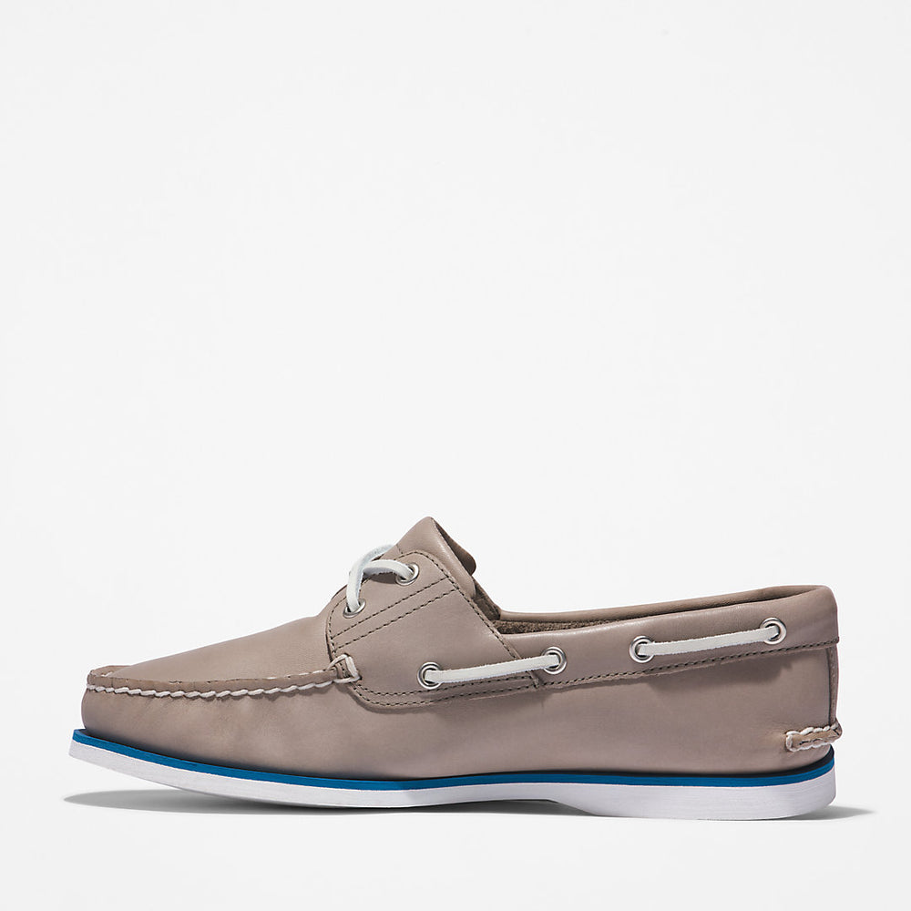 Timberland® 2-Eye Classic Boat Shoe for Men in Grey Timberland Discount