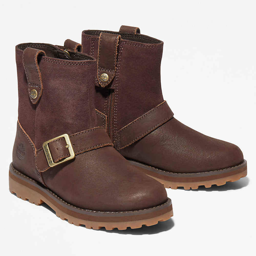 Courma Kid Side-zip Winter Boot for Youth in Dark Brown Timberland Online