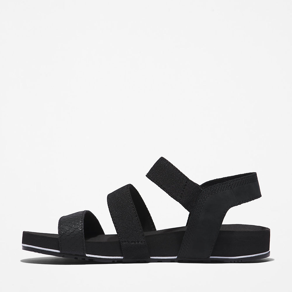 Malibu Waves Ankle-strap Sandal for Women in Black Timberland Outlet