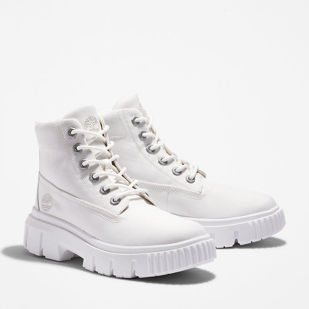 Greyfield Canvas Boot for Women in White Timberland Outlet