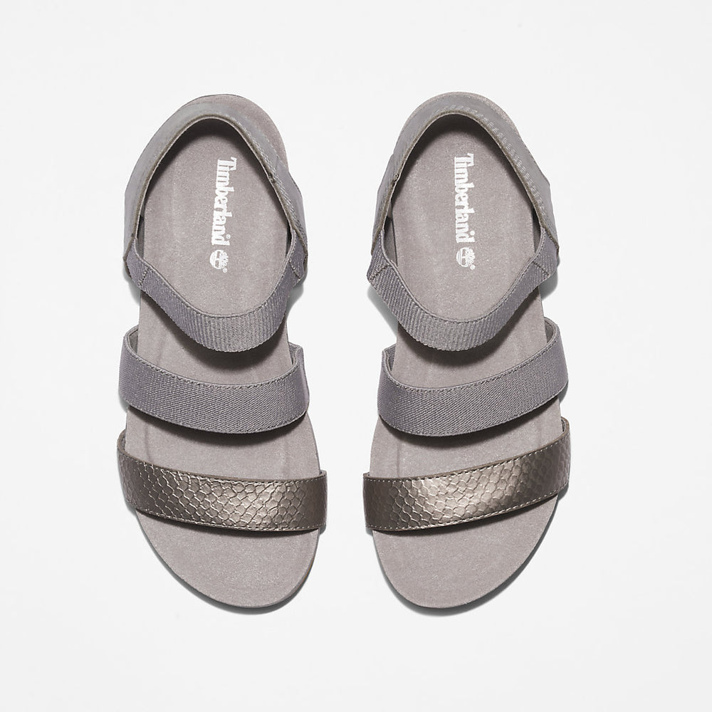 Malibu Waves Ankle-strap Sandal for Women in Grey Timberland Sale