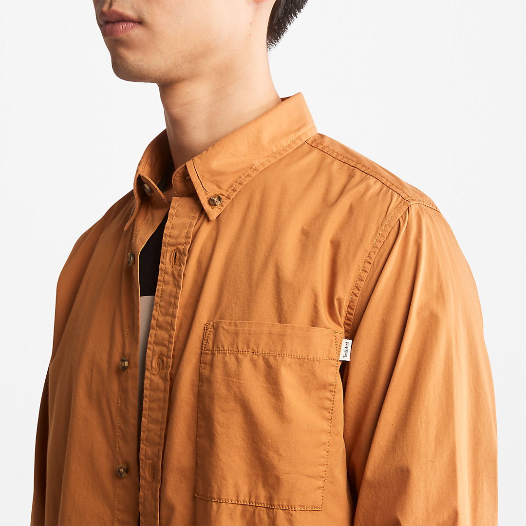 Outdoor Heritage Washed Poplin Shirt for Men in Light Brown Timberland Discount