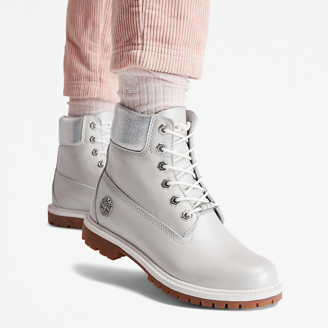 Timberland® Heritage 6 Inch Boot for Women in Light Grey Timberland Outlet