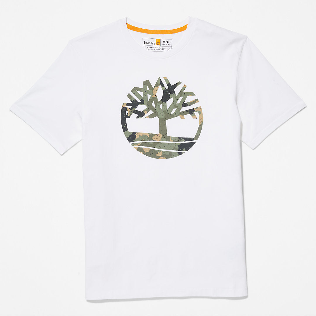 Camo-Logo T-Shirt for Men in White Timberland Outlet