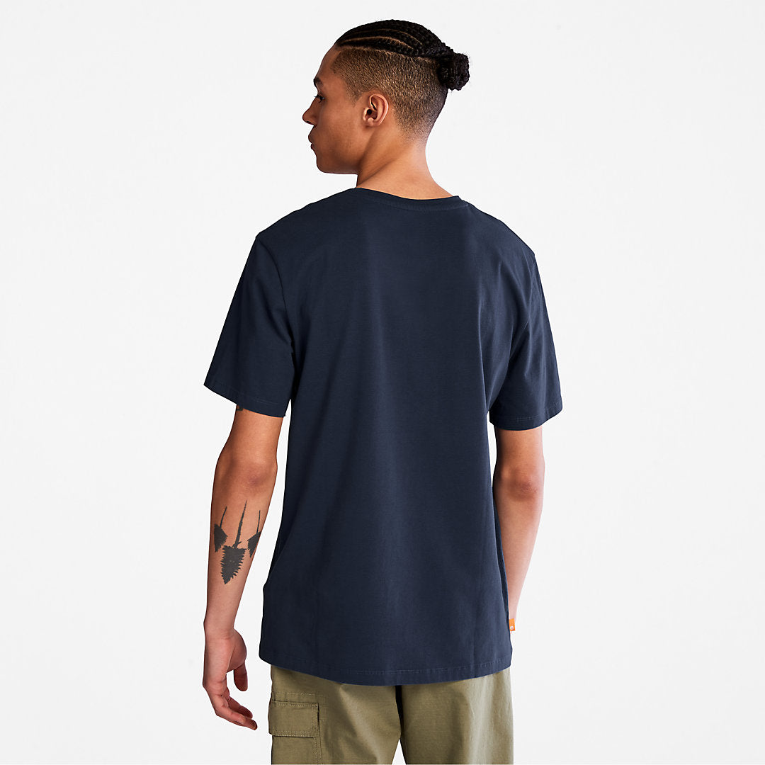 Camo-Logo T-Shirt for Men in Navy Timberland Sale