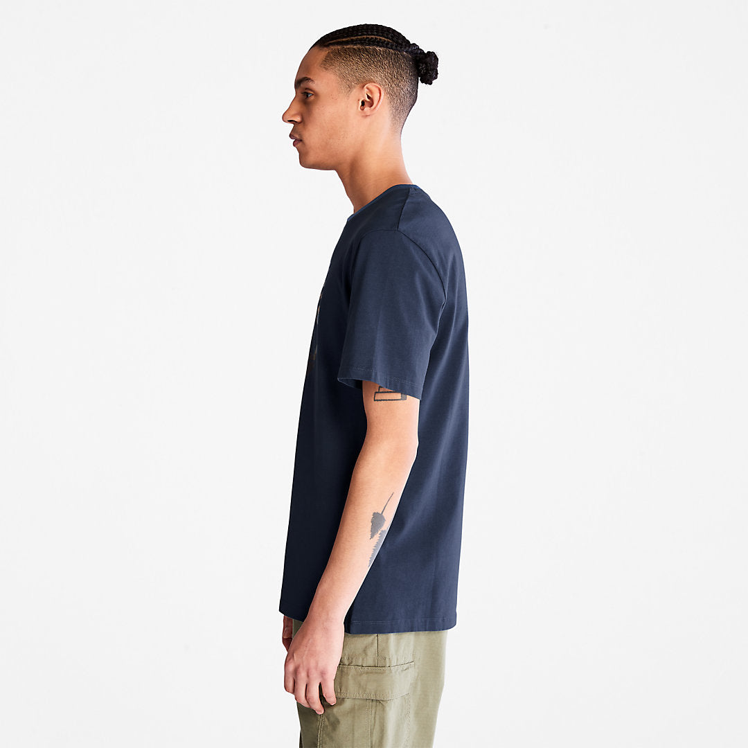 Camo-Logo T-Shirt for Men in Navy Timberland Sale
