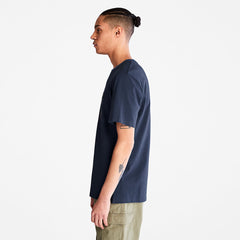Camo-Logo T-Shirt for Men in Navy Timberland Sale