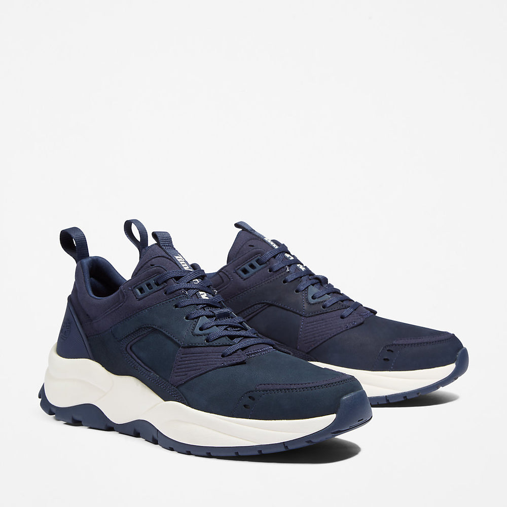 Tree Racer Leather Trainer for Men in Navy Timberland On Sale
