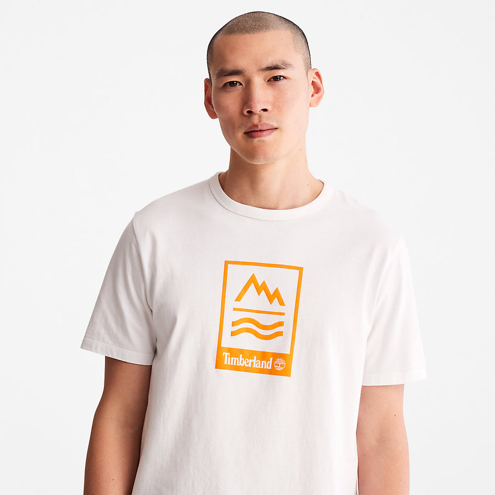 Mountains-to-Rivers T-Shirt for Men in White Timberland On Sale