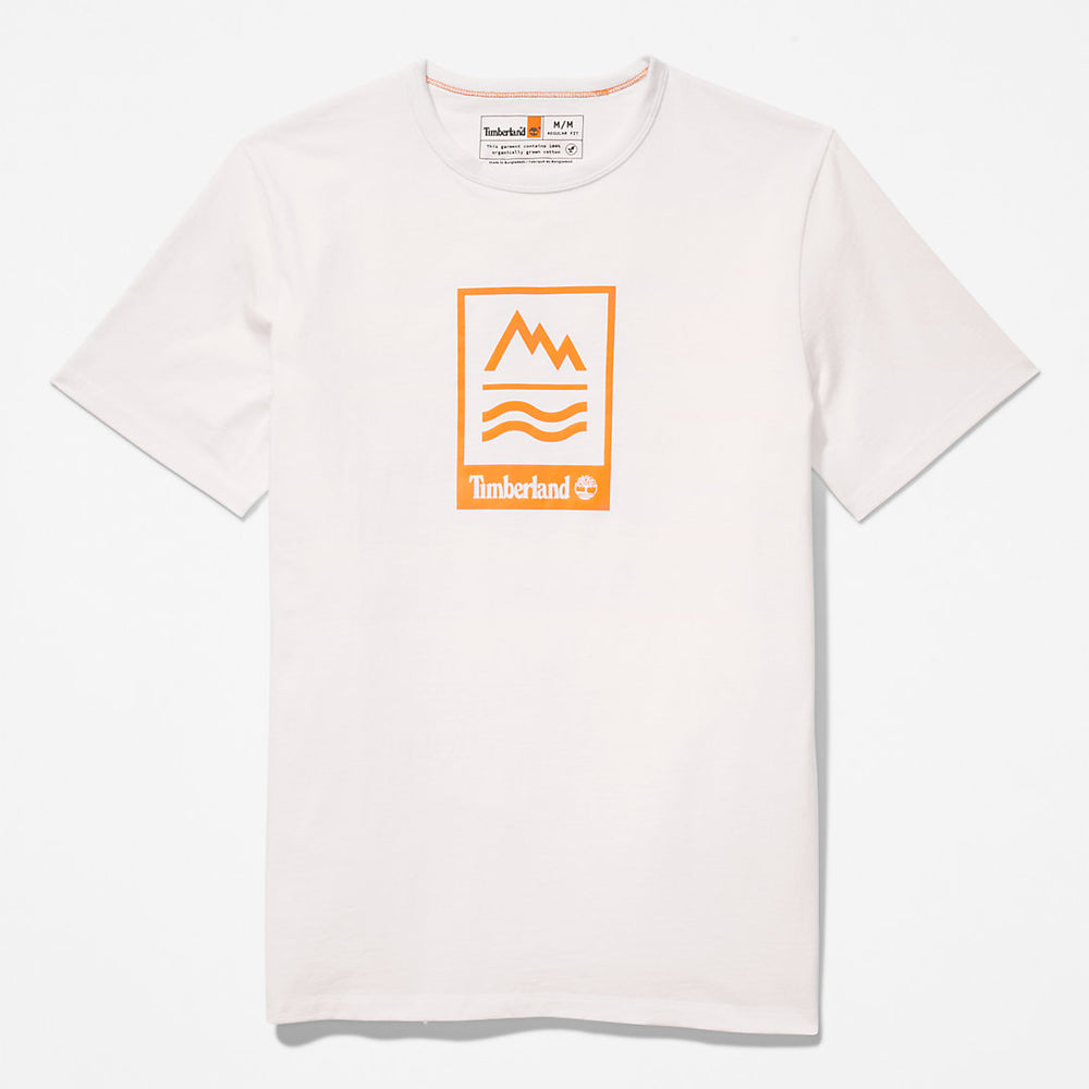 Mountains-to-Rivers T-Shirt for Men in White Timberland On Sale