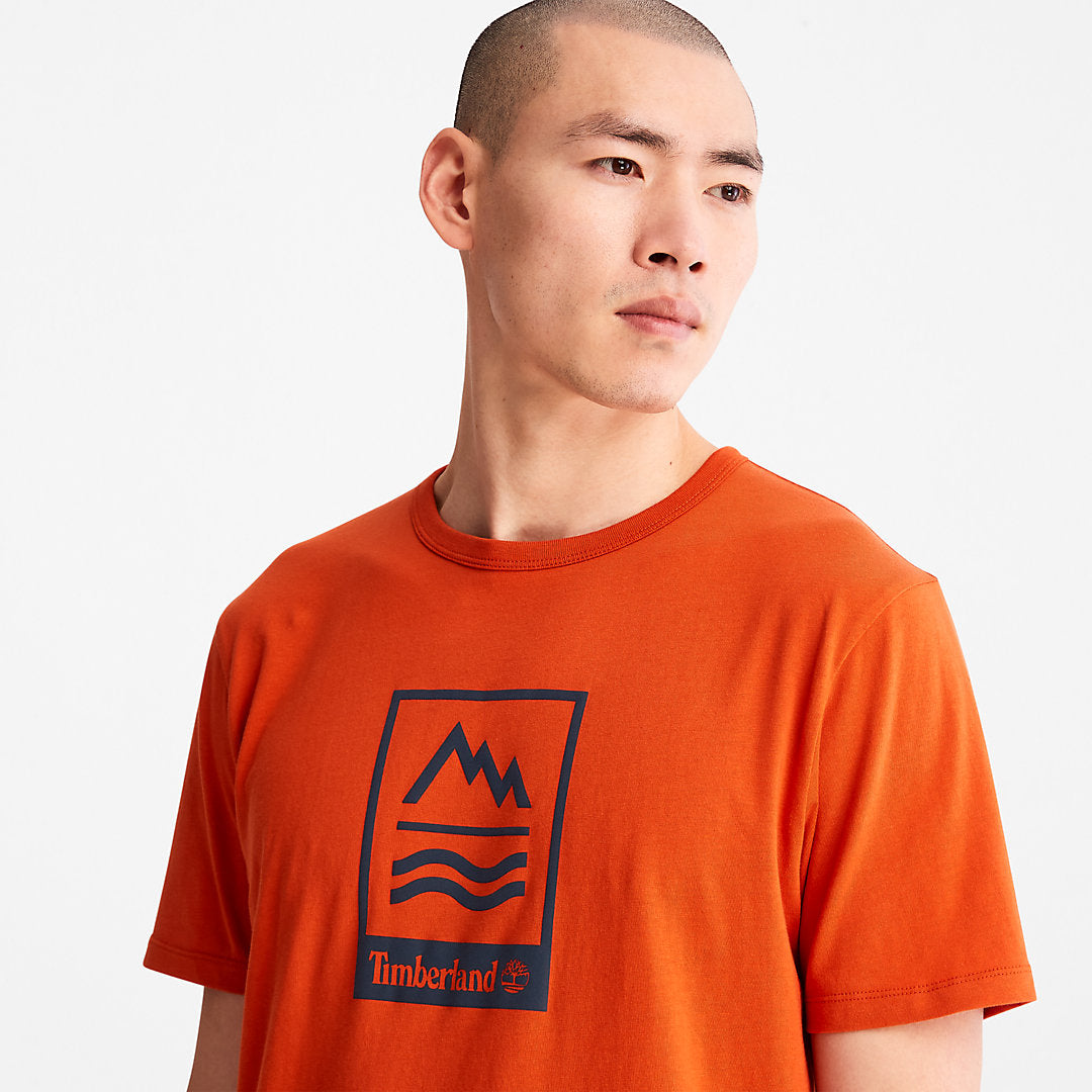 Mountains-to-Rivers T-Shirt for Men in Orange Timberland US