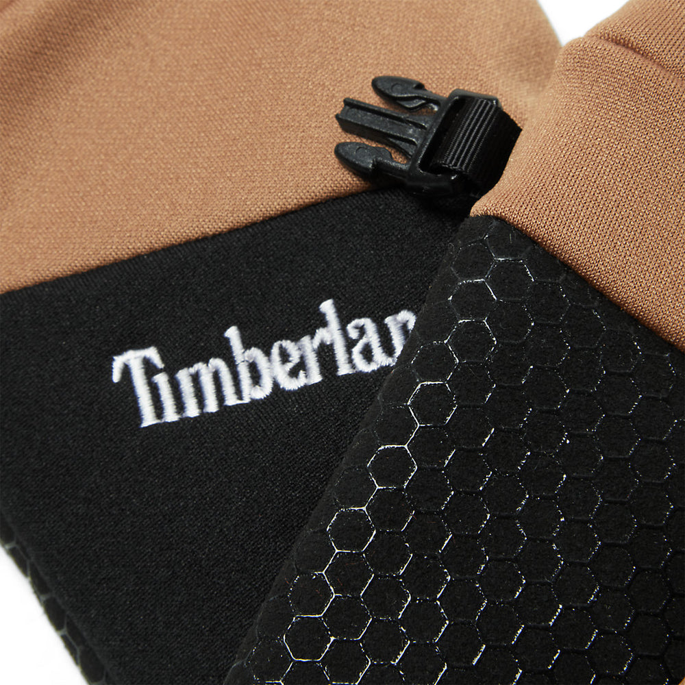 Colour-Block Stretch Fleece Gloves for Men in Yellow Timberland US