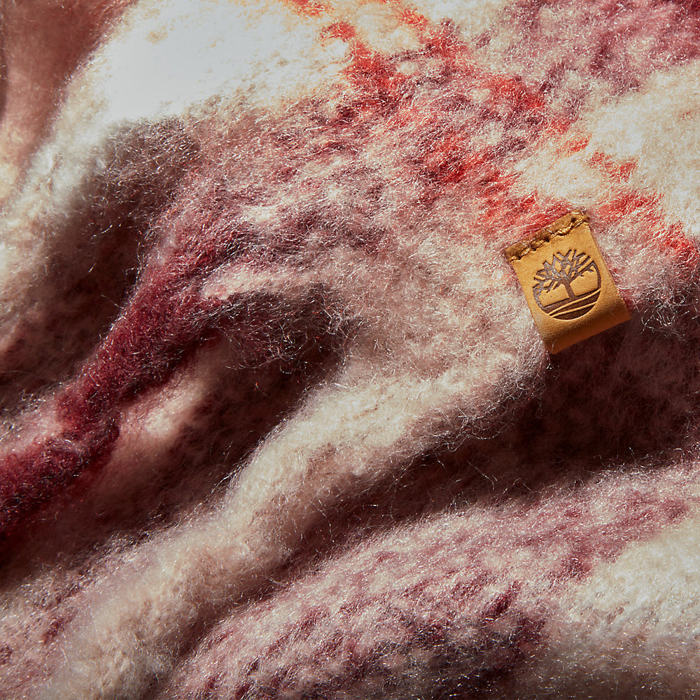 Check Blanket Scarf for Women in Light Pink Timberland Outlet
