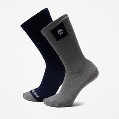 2-Pack Crew Socks for Men in Grey Timberland US
