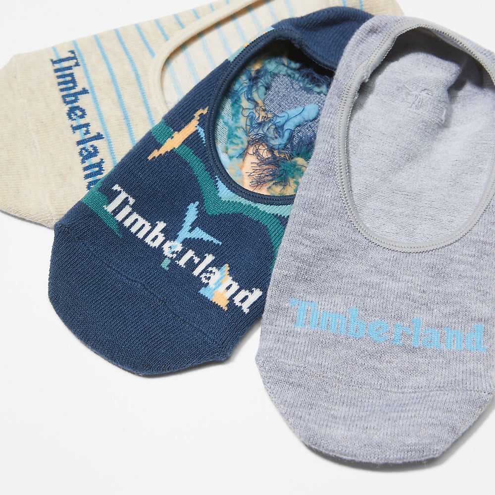 3-Pack Tropics No-show Socks for Women in Blue Timberland US