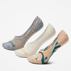 3-Pack Tropics No-show Socks for Women in Pink Timberland On Sale