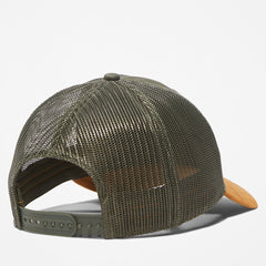 Trucker Hat with a Faux-suede Brim for Men in Green Timberland For Sale