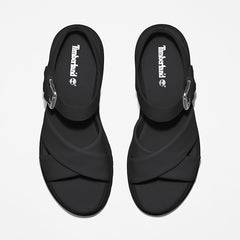 London Vibe Ankle-strap Sandal for Women in Black Timberland Discount