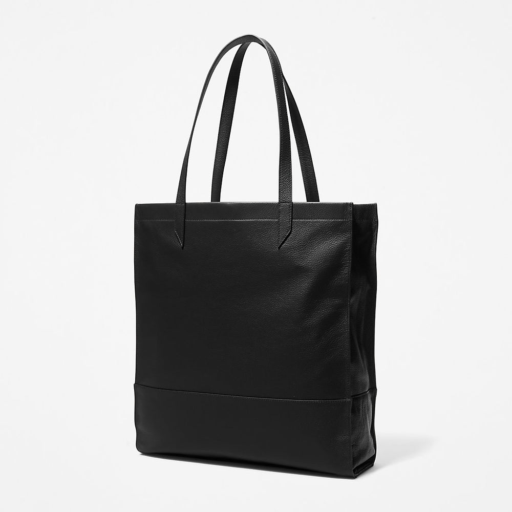 Large Contemporary Leather Tote for Women in Black Timberland Sale
