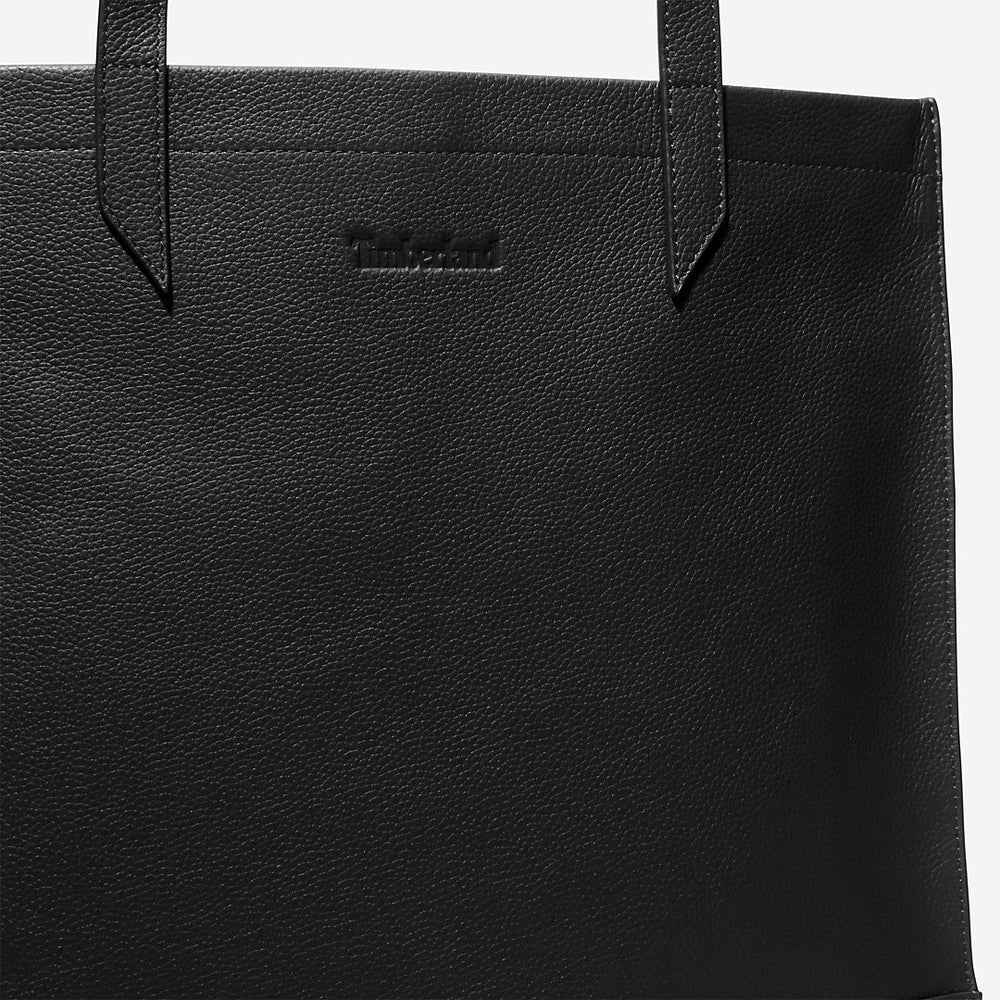 Large Contemporary Leather Tote for Women in Black Timberland Sale