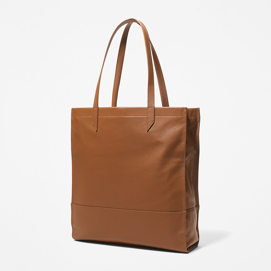 Large Contemporary Leather Tote for Women in Beige Timberland Discount
