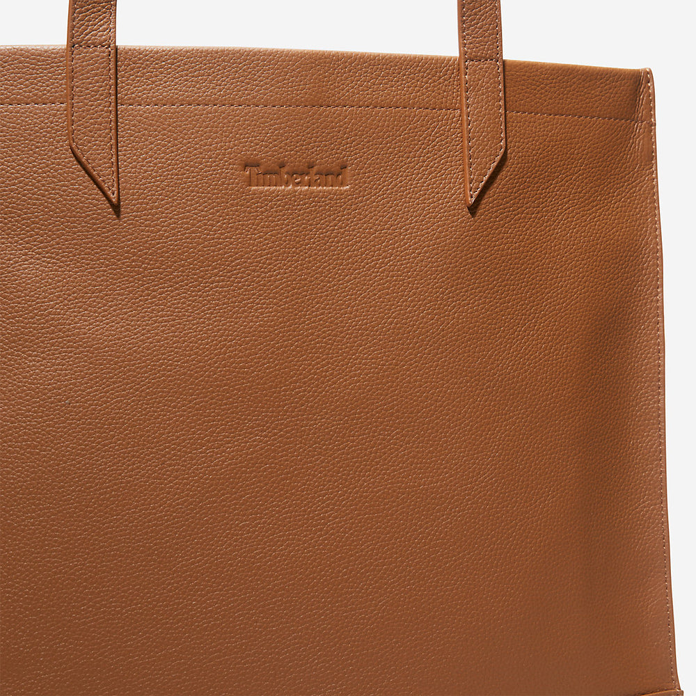 Large Contemporary Leather Tote for Women in Beige Timberland Discount