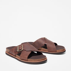 Amalfi Vibes Cross Slide Sandal for Men in Brown Timberland For Sale