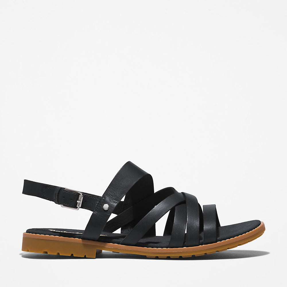 Chicago Riverside Backstrap Sandal for Women in Black Timberland Outlet