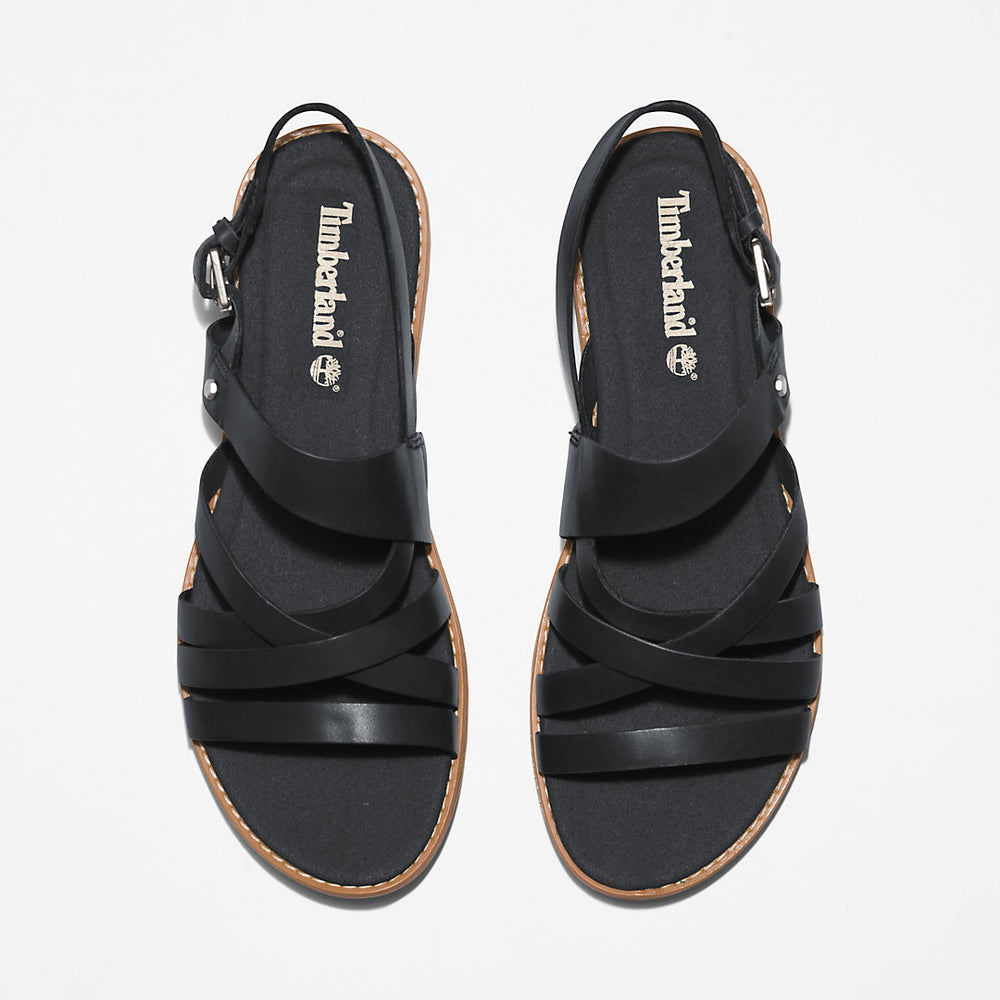 Chicago Riverside Backstrap Sandal for Women in Black Timberland Outlet