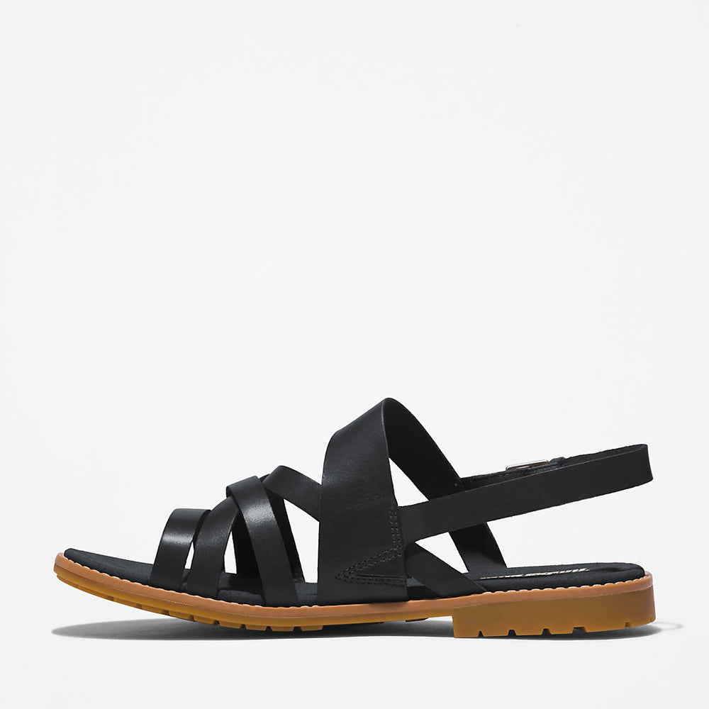 Chicago Riverside Backstrap Sandal for Women in Black Timberland Outlet
