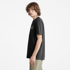 Camo-Logo T-Shirt for Men in Black Timberland For Sale