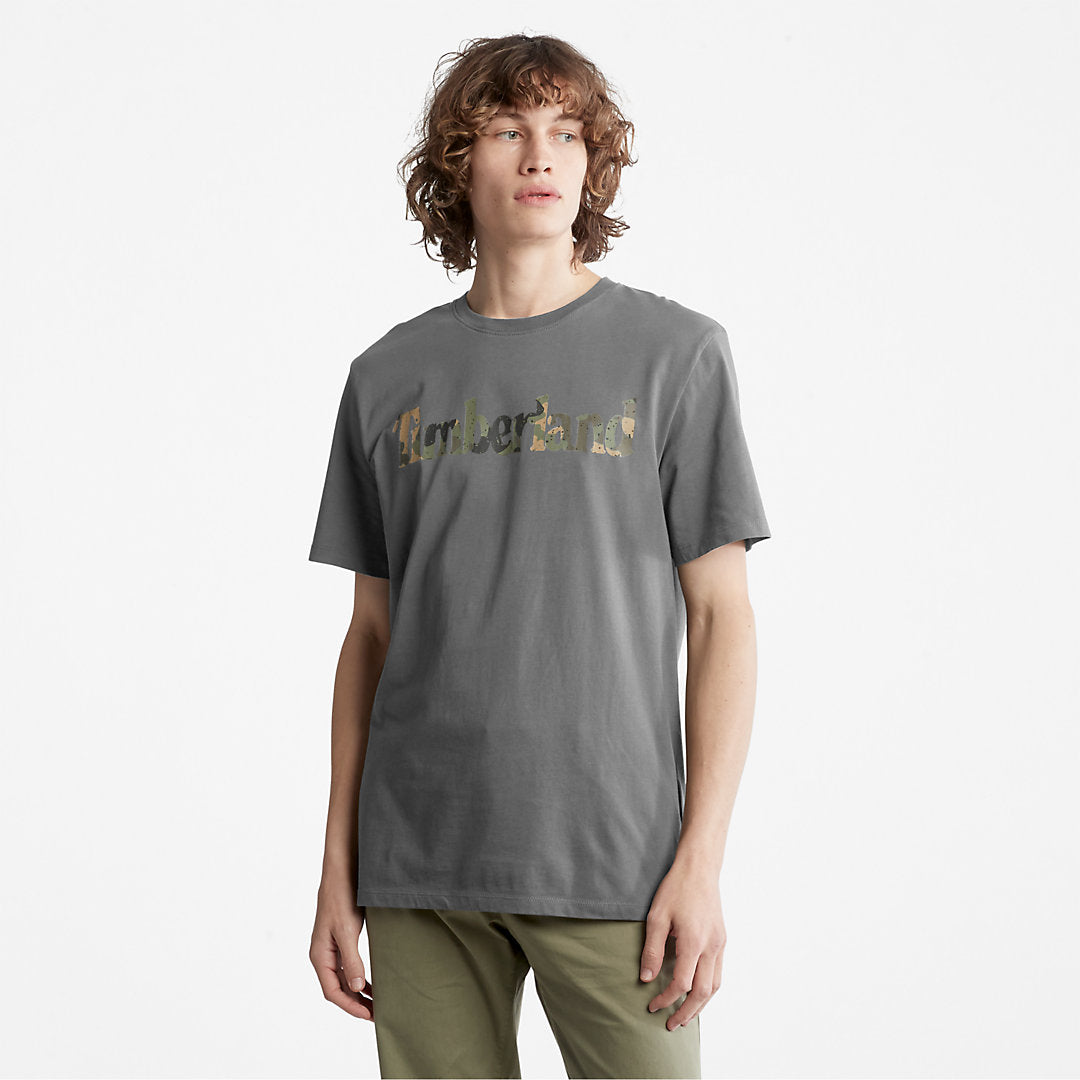 Camo-Logo T-Shirt for Men in Grey Timberland Outlet