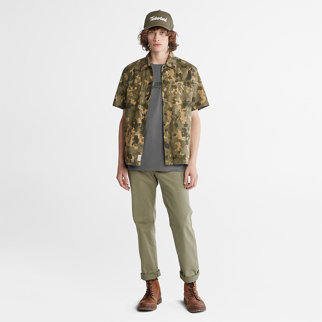 Camo-Logo T-Shirt for Men in Grey Timberland Outlet