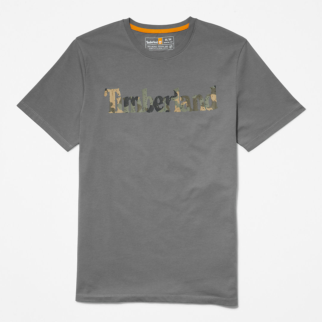 Camo-Logo T-Shirt for Men in Grey Timberland Outlet