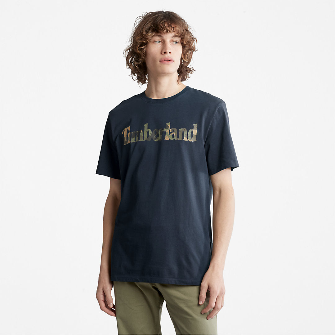 Camo-Logo T-Shirt for Men in Navy Timberland Discount