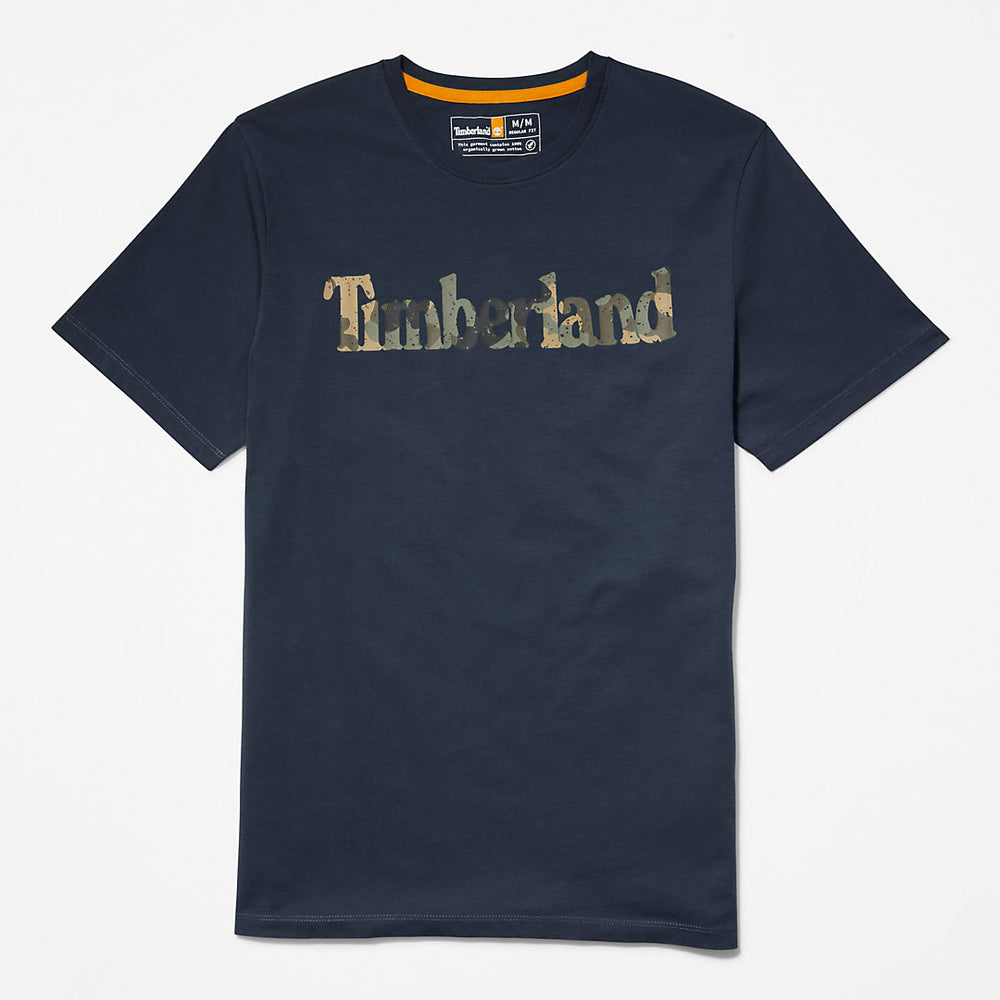 Camo-Logo T-Shirt for Men in Navy Timberland Discount