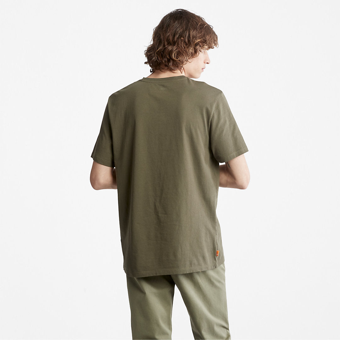 Camo-Logo T-Shirt for Men in Dark Green Timberland US