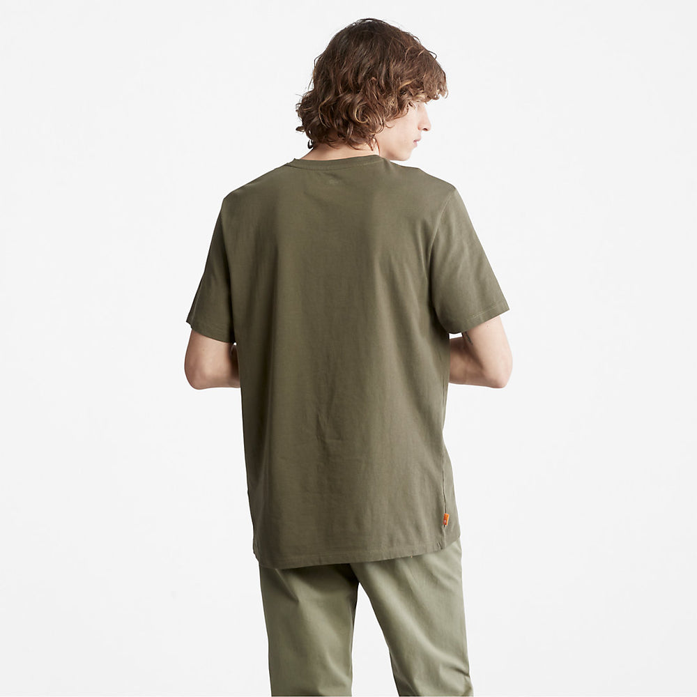 Camo-Logo T-Shirt for Men in Dark Green Timberland US