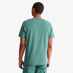 Camo-Logo T-Shirt for Men in Green Timberland On Sale