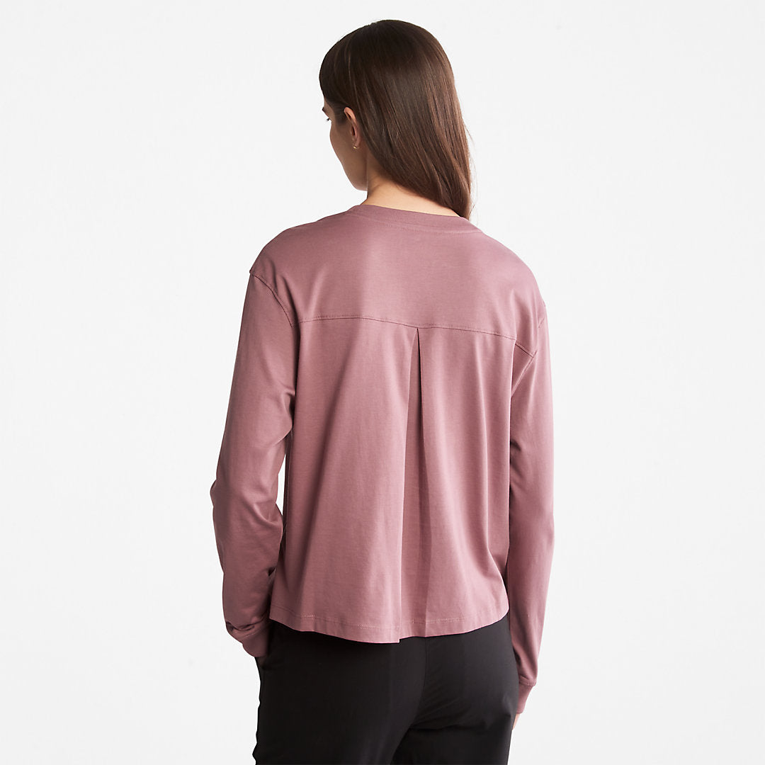 Anti-Odour Supima® Cotton Long-sleeved T-Shirt for Women in Dark Pink Timberland For Sale