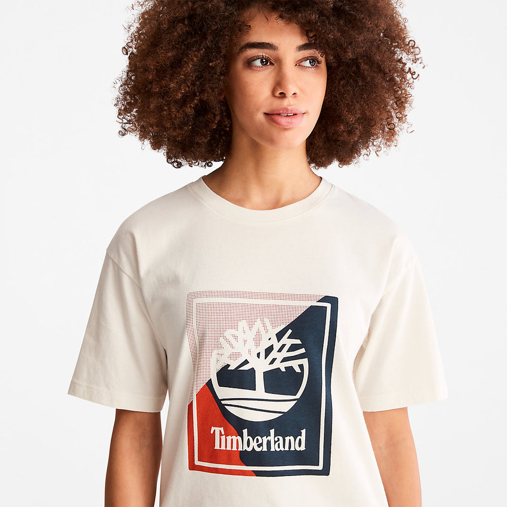 Logo Graphic T-Shirt for Women in White Timberland Discount